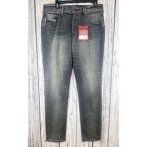 Vayder Nicola Tapered Jeans‎ Mens 32 Grey Wash Made in USA Button Fly NWT